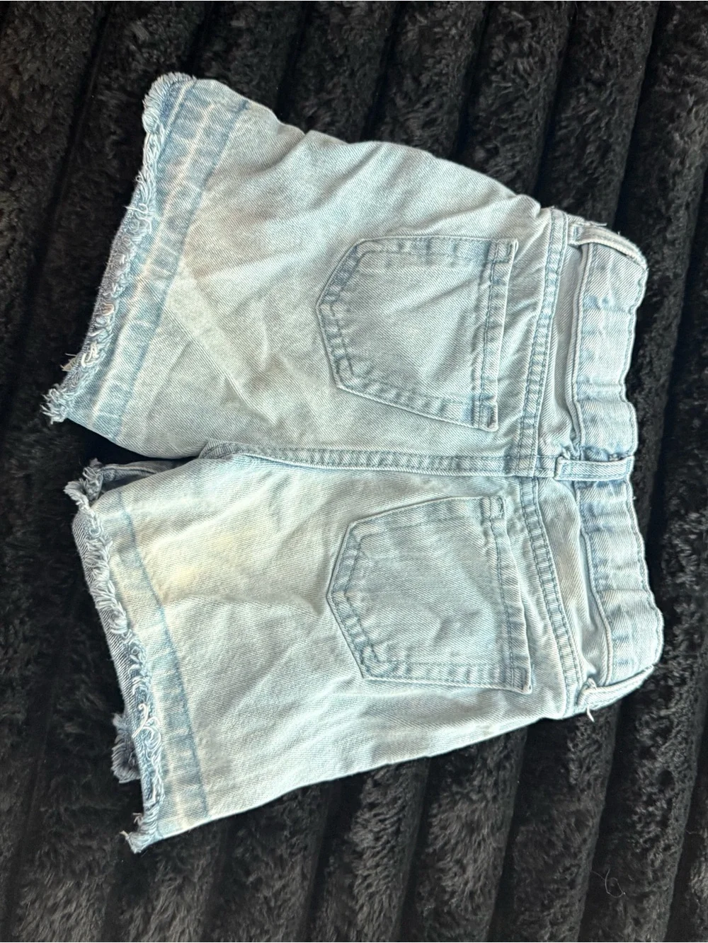 The Children's Place Light Wash Denim Frayed-Hem Shorts